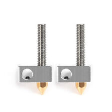 Anet 2Pcs/Set 0.4mm Brass Nozzle Extruder Print Head+Heater Block Hotend MK7/MK8 picture
