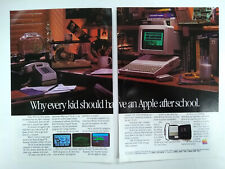 Apple IIC 1985 Vintage Ad 9 x 6.75 #2 - Two Pages - Original Clip - Rare picture