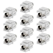 10 Pcs BNC Keystone Jack Coupler Snap In Insert Connector Adapter Nickel picture