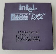 Vintage Rare Intel i486 DX2 A80486DX2-66 SX807 Processor Collection/Gold picture