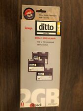 NOS Iomega Ditto 2GB Cartridge Tri Pack (3-Pack) Preformatted BRAND NEW Vintage picture