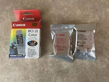 GENUINE CANON BCI-21 TRI-COLOR AND BLACK INK CARTRIDGE G2-1(1) picture