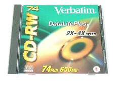 CD-RW Rewritable Blank CD - 650 MB -74 min-Verbatim - DataLife Plus picture