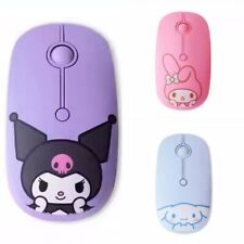 Cartoon My Melody Kuromi Cinnamoroll Wireless Mouse Cute USB Portable Mice New picture