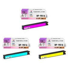 3PK TRS 981A C M Y Compatible for HP PageWide Enterprise 556dn Ink Cartridge picture