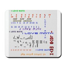 CafePress I Love Math And Science Mousepad  (70249244) picture