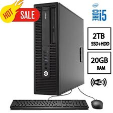HP Desktop Computer Windows 11 20GB 2TB SSD+HDD WiFi FAST PC CLEARANCE SALE picture