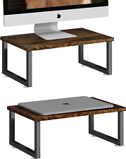 2 Pack Monitor Stand Riser, Wood Desk Storage Organizer for Office Laptop, Compu picture