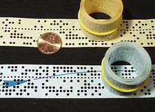 10 Feet of Rare Computer Punched Paper Tape, 50 Years Old, Two Rolls, Vintage  picture