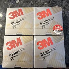3M 3.5” DS, HD Double Sided, High Density 10 Floppy Diskettes SEALED Lot Of 4 picture