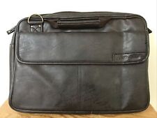 Vintage Eddie Bauer Faux Leather 3-Pocket Computer Laptop Bag Briefcase Attache picture
