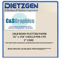 4 ROLLS 36'' X 150' 20LB Bond Plotter Paper CAD InJet  picture