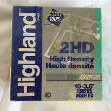 Highland High Density 2HD Diskettes IBM Formatted 10 - 3.5