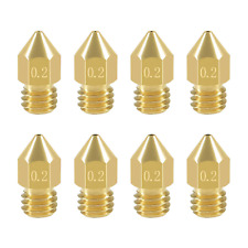 Aokin 8 Pcs 0.2Mm MK8 Extruder Nozzles 3D Printer Nozzles for Creality Ender 3/3 picture