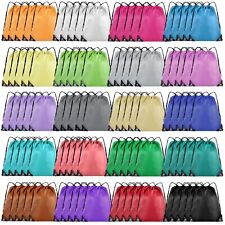 20 Colors Drawstring Backpack Bulk Backpack Ployster Drawstring Bags 100pcs picture