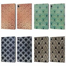 TEXTURED ART DECO PATTERNS LEATHER BOOK WALLET CASE & WALLPAPER FOR APPLE iPAD picture