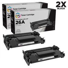 LD 2PK Replacement HP 26A CF226A Black Toner Cartridge LaserJet Pro M402d M426dw picture