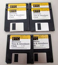 Lot Vintage 6 Floppy Disks ETC Time Clock Software  picture