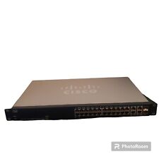 CISCO SF300-24P 24-Port 10/100 PoE Managed Switch w/ Gigabit uplinks No Cord picture