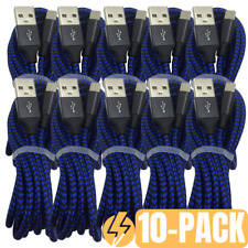 10X Bulk Lot 3Ft Braided For Apple iPhone Charger Heavy Duty Charging Cable Cord picture