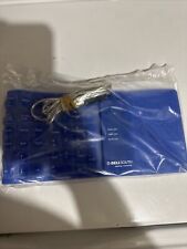 Bellsouth Vtg Flexible Blue Silicone Rubber Roll-Up USB Keyboard FULL SIZE picture