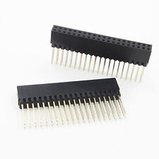10Pcs 2.54mm Pitch 2x20 Pin 40 Pin Female Double Row Long Pin Header Strip PC104 picture
