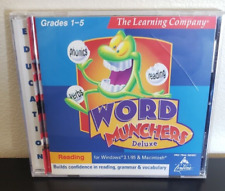 The Learning Company Word Munchers Deluxe Win Mac CD-ROM 1997 Reading Homeschool picture