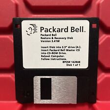 Packard Bell Restore And Recovery Disk 3.41W Pre Owned Untested Vintage 1990s picture