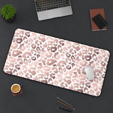 Rose Gold Leopard Desk Mat Extra Large Mousepad Office Computer Mouse Pad XL XXL picture