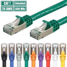 0.5FT-100FT Cat7 RJ45 Network LAN Ethernet S/FTP Shielded Cable 26AWG 600MHz LOT picture
