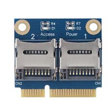 Mini PCI-E PCI Express To Dual Micro Secure Digital Converter Card USB BEA picture