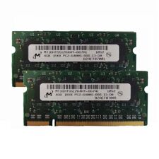 Micron 2X 4GB 1Rx8 PC2-6400 DDR2-800MHz DDR2 200pin SODIMM Laptop Memory picture