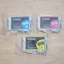 Epson 99 Ink Cartridges Yellow T0994,Cyan T0992,Magenta T0993 Genuine Open Box picture