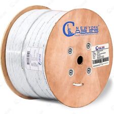 1000ft CAT6A Plenum CMP 100% Solid Bare Copper 750Mhz Bulk Ethernet Cable White picture