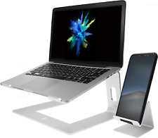 Stepup 2In1 Laptop Stand for Desk and Cell Phone Holder, Docking Ergonomic Alumi picture