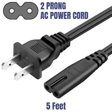 AC Power Cord 2 Prong Cable for PS4 PS3 PS2 Slim XBOX PC LAPTOP PSV Monitor TV picture