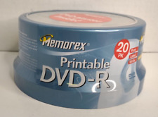 Memorex DVD + R 20 Pack Printable 16x 4.7gb 120 Minutes New Sealed picture