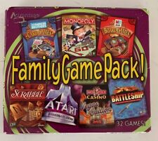 Family Game Pack Advantage 32 Games for PC 7 Discs Atari Monopoly Casino  picture