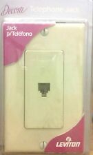 Leviton Decora telephone jack in ivory no.5680-I qty  22 picture