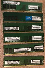 LOT of 6 DDR4 8gb 1Rx8 2400T DIMM Desktop Memory picture