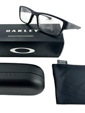 Oakley NEW Airdrop Satin Black Rectangle Frames 57-18-143 Eyeglasses OX8046 Set picture