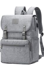 HFSX Vintage Backpack Anti Theft, Fits 15.6 Inch Notebook In Gray, Men Women picture