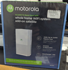 NEW Motorola Whole Home Mesh WiFi Satellite AC2200 Tri-Band WiFi Add On White picture