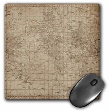 3dRose An Antique Map Of The World In Brown MousePad picture