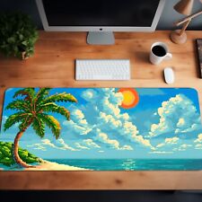 Retro Beach Pixel Art XL Mouse Pad Desk Mat – 3 Size Options picture