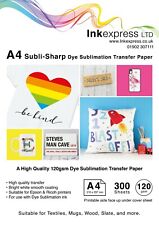 120gsm A4 Dye Sublimation Paper 300 sheets Ideal for Mug or T-shirts picture