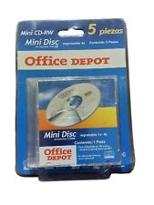 Vintage Office Depot Mini CD-RW 5 Discs - 24 Minutes 210 MB Rewritable 4x NEW picture