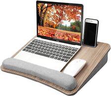Portable Lap Laptop Desk with Cushion -Dark Brown - B98 picture