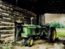 HQ Old tractor Barn Log Cabin barn Country Anti slip MOUSE PAD 9 X 7inch USA picture