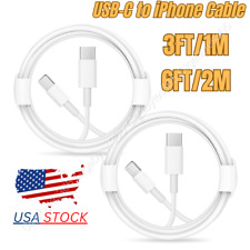 1-2Pack USB C to iPhone Cable 3/6ft PD Charging Fast Charge for iPhone 14/13/12 picture